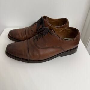 Thursday Boot Co. Executive Cap Toe Oxford Dress Shoes Brown Leather Mens Sz 8.5
